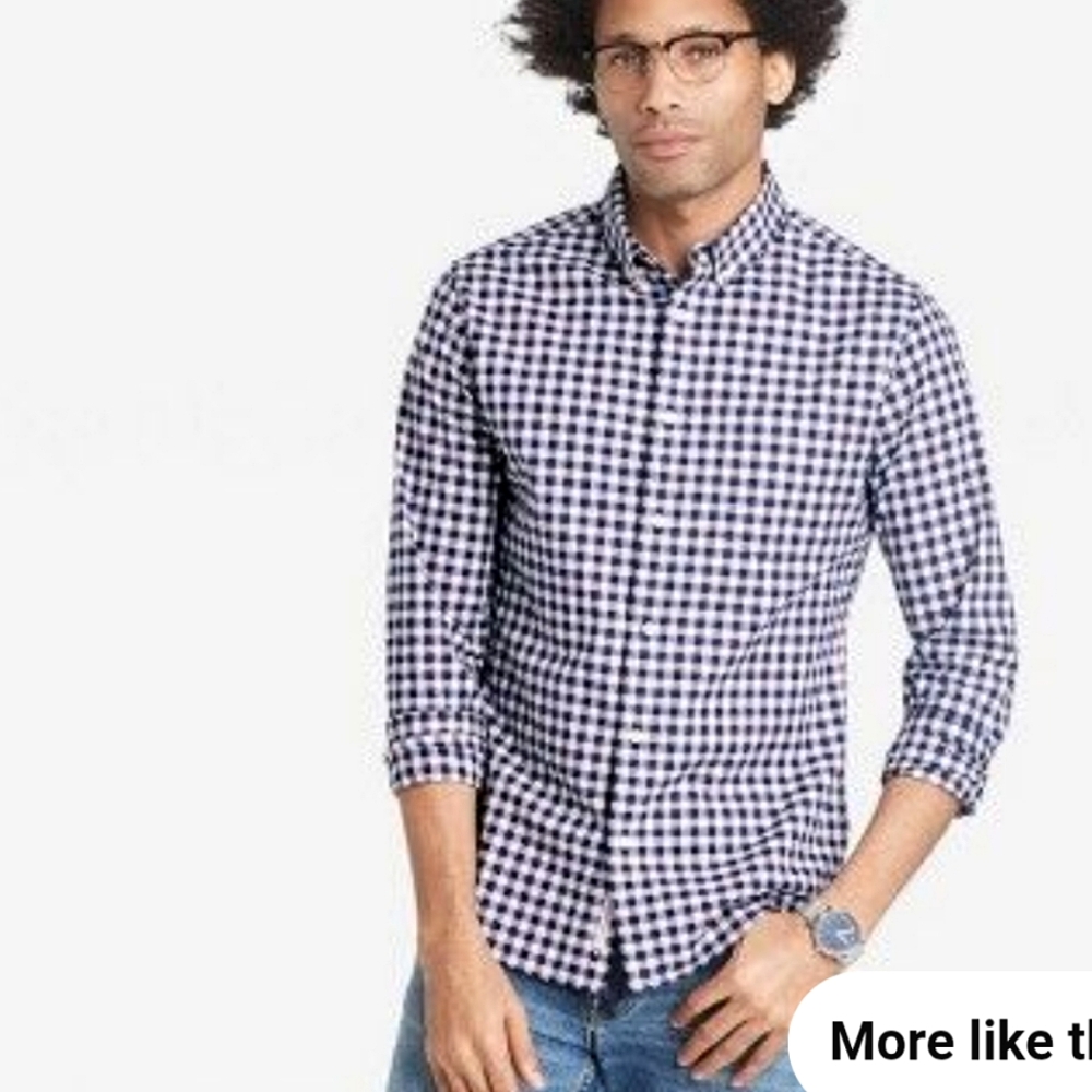 Men's Slim Fit Button Down Long Sleeve Button-Down Shirt Goodfellow MEDIUM